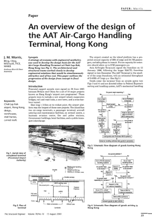 An Overview of the Design of the AAT Air-Cargo Handling Terminal, Hong Kong