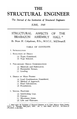 Structural Aspects of the Brabazon Assembly Hall
