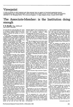 The Associate-Member: is the Institution Doing Enough