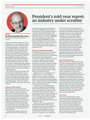 President's mid-year report: an industry under scrutiny