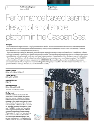 Performance based seismic design of an offshore platform in the Caspian Sea