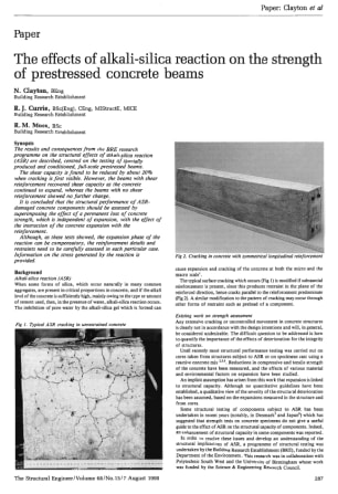 The Effects of Alkali-Silica Reaction on the Strength of Prestressed Concrete Beams