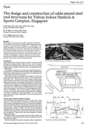 The Design and Construction of Cable-Stayed Steel Roof Structures for Yishun Indoor Stadium and Spor