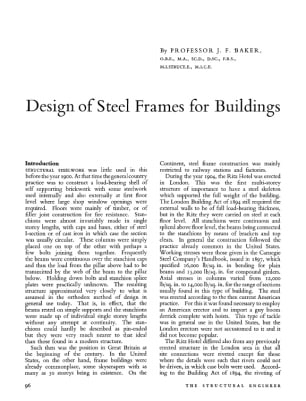 Design of Steel Frames for Buildings