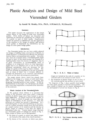 Plastic Analysis and Design of Mild Steel Vierendeel Girders