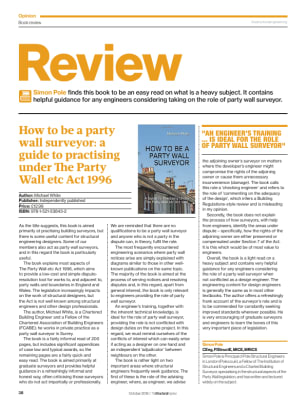 Book review: How to be a party wall surveyor: a guide to practising under The Party Wall etc Act 199