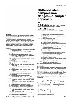 Stiffened Steel Compression Flanges - a Similar Approach