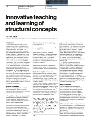 Innovative teaching and learning of structural concepts