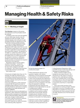 Managing Health & Safety Risks (No. 17): Working at height