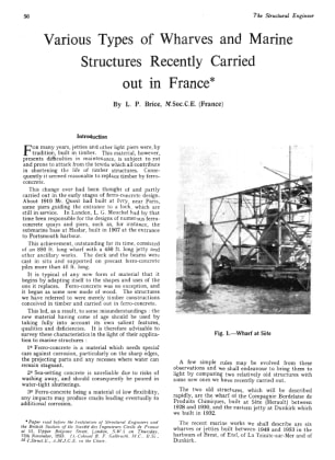 Various Types of Wharves and Marine Structures Recently Carried Out in France