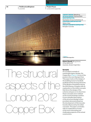 The structural aspects of the London 2012 Copper Box