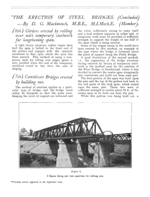 The Erection of Steel Bridges (Concluded)