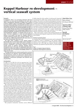 Keppel Harbour re-development - vertical seawall system