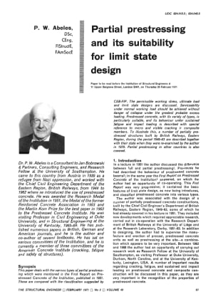 Partial Prestressing and its Suitability for Limit State Design