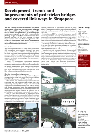 Development, trends and improvements of pedestrian bridges and covered link ways in Singapore