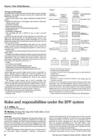 Roles and Responsibilities Under the BPF System
