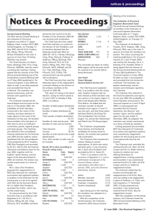 Notices and proceedings