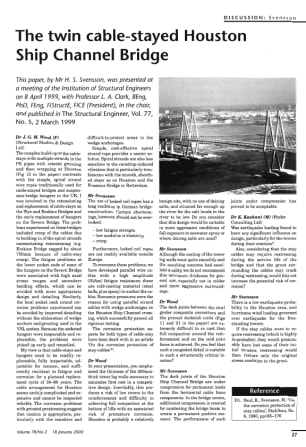 The Twin Cable=Stayed Houston Ship Channel Bridge by Mr H.S. Svensson