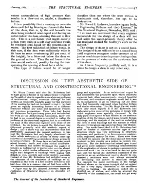 Discussion on "The Aesthetic Side of Structural and Constructional  Engineering."