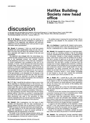 Discussion on Halifax Building Society New Head Office by W.E.W. Brook and H. Halsall
