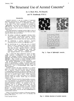 The Structural Use of Aerated Concrete