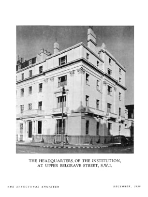 The Headquarters of the Institution at Upper Belgrave Street, S.W. 1