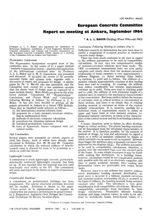 European Concrete Committee Report on meeting at Ankara, September 1964