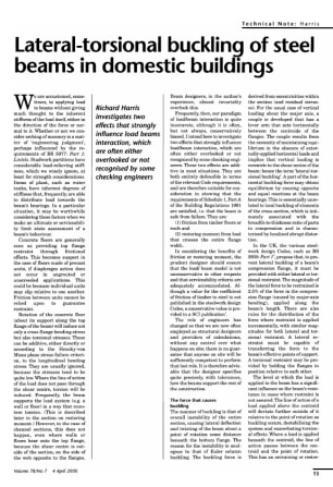 Lateral-Torsional Buckling of Steel Beams in Domestic Buildings