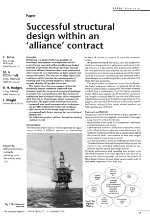 Successful Structural Design Within an 'Alliance' Contract