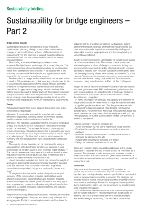Sustainability for bridge engineers – Part 2