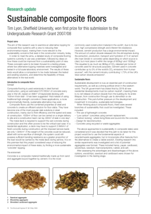 Sustainable composite floors