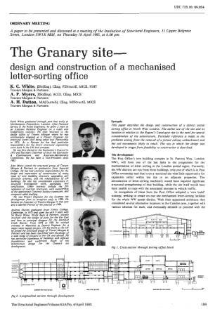 The Granary Site - Design and Construction of a Mechanised Letter-Sorting Office