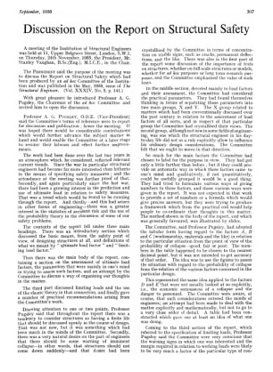 Discussion on the Report on Structural Safety