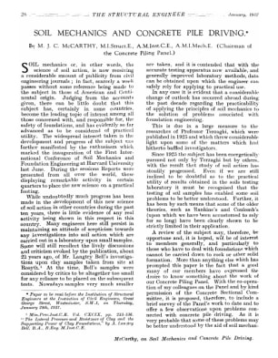 Soil Mechanics and Concrete Pile Driving