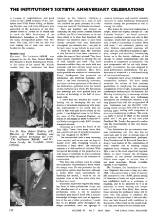 The Institution's Sixtieth Anniversary Celebrations