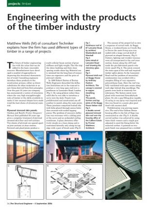 Engineering with the products of the timber industry