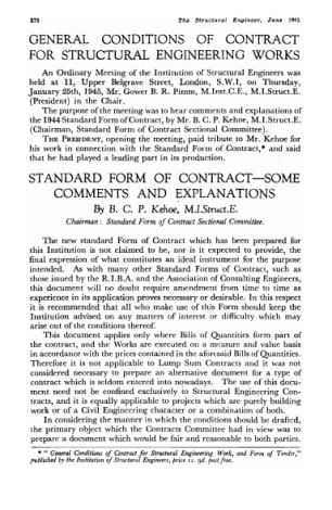 General Conditions of Contract for Structural Engineering Works