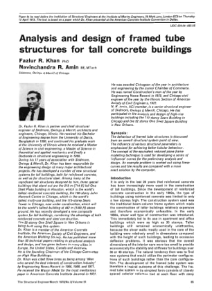 Analysis and Design of Framed Tube Structures for Tall Concrete Buildings