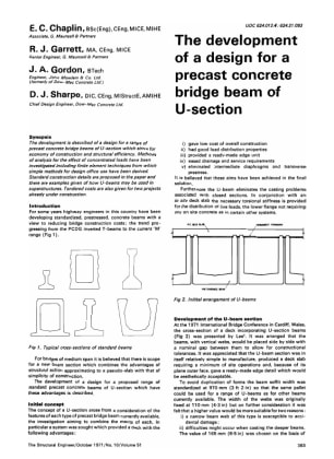 The Development of a Design for a Precast Concrete Bridge Beam of U-Section