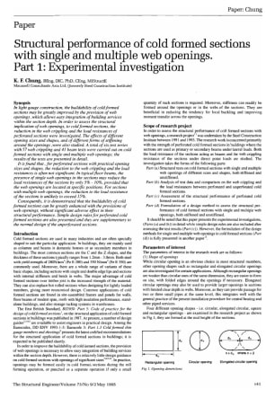 Structural Performance of Cold Formed Sections with Single and Multiple ...