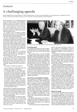Analysis. A Challenging Agenda