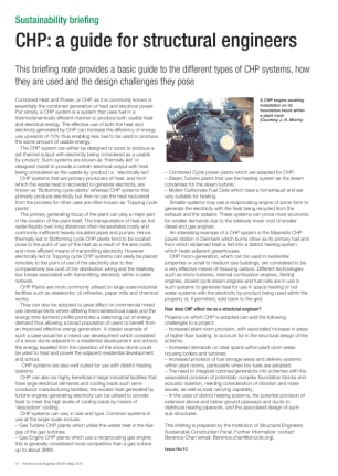 CHP: a guide for structural engineers
