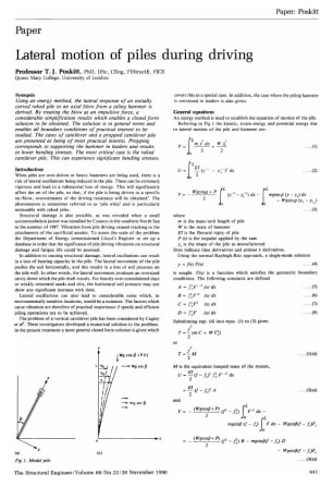 Lateral Motion of Piles During Driving