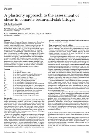 A Plasticity Approach to the Assessment of Shear in Concrete Beam-and-Slab Bridges