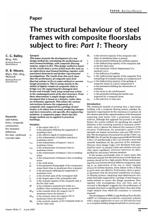 The Structural Behaviour of Steel Frames with Composite Floorslabs Subject to Fire: Part 1: Theory