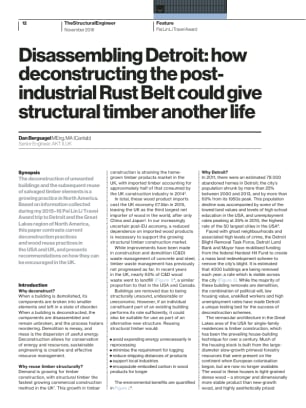 Disassembling Detroit: how deconstructing the post-industrial Rust Belt could give structural timber another life