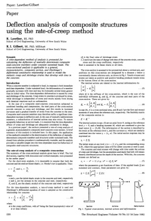 Deflection Analysis of Composite Structures using the Rate-of-Creep Method