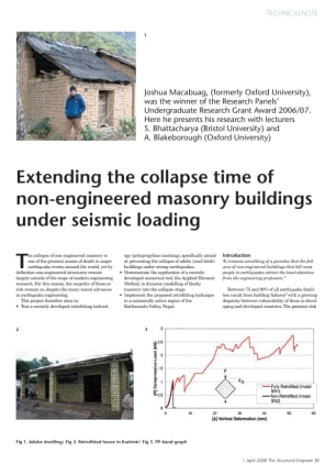 Extending the collapse time of non-engineered masonry buildings under seismic loading