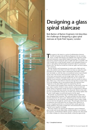 Designing a glass spiral staircase