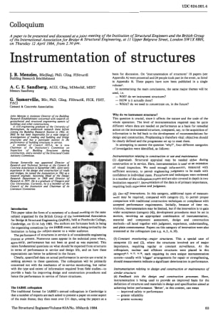 Colloquium - Instrumentation of Structures